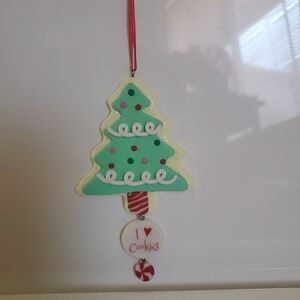 Adorable "I love Cookies"  Christmas Sugar Cookie Ornament